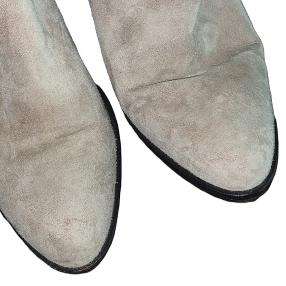Sam Edelman Joey Heeled Suede Leather Ankle Boots Putty Womens Size 7M - Picture 6 of 11